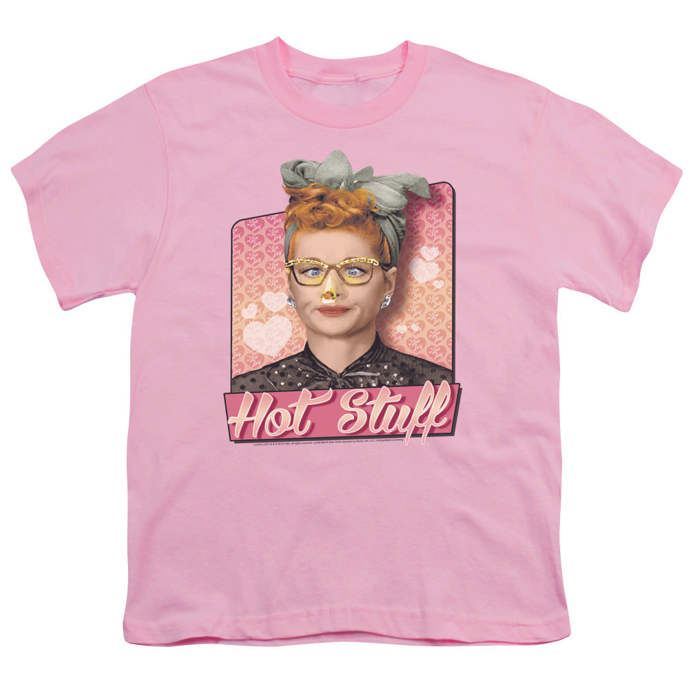 I Love Lucy Hot Stuff Kids Youth T Shirt Pink
