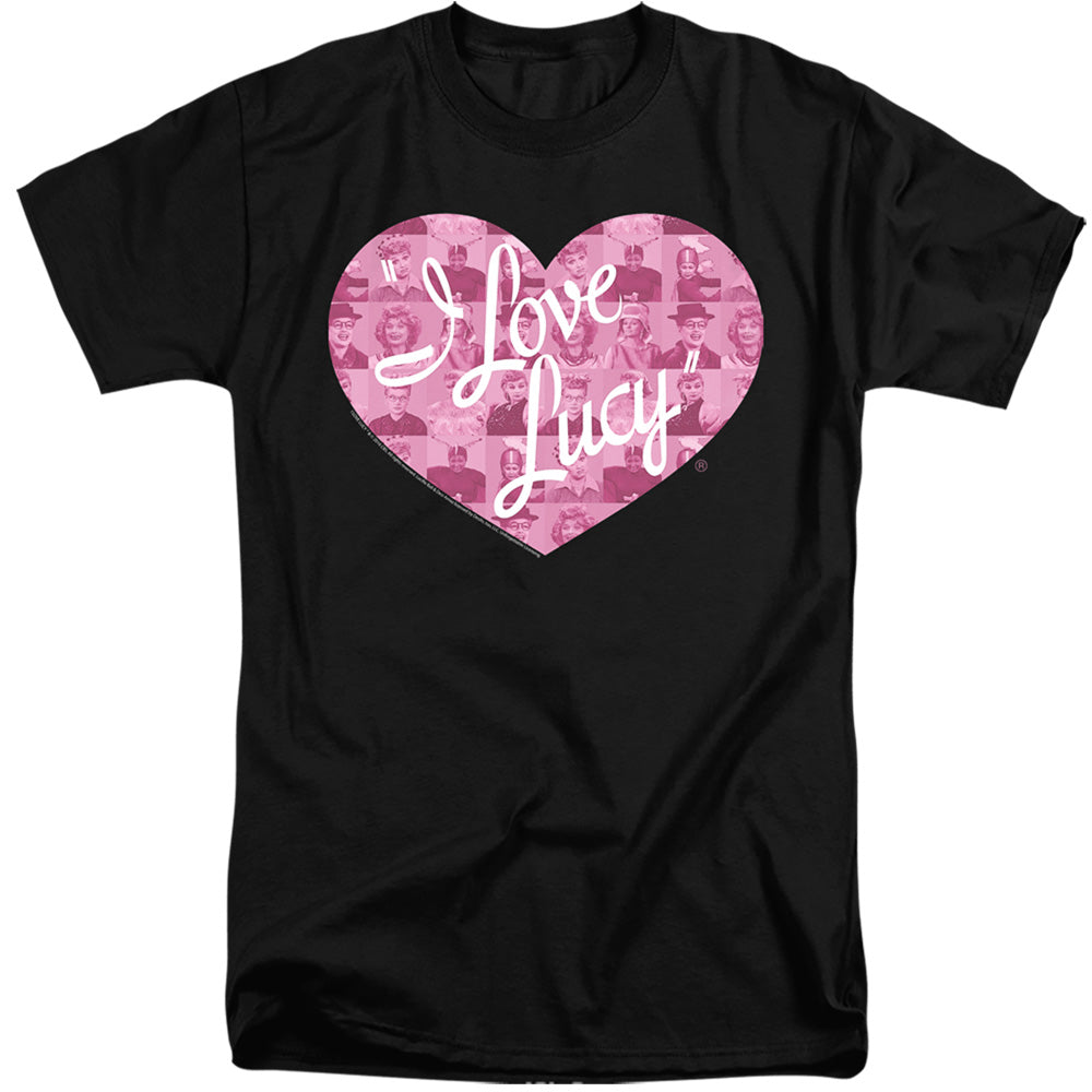 I Love Lucy Many Moods Logo Mens Tall T Shirt Black