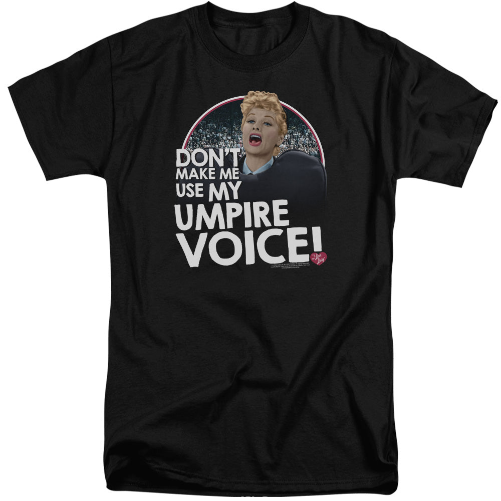 I Love Lucy Umpire Mens Tall T Shirt Black