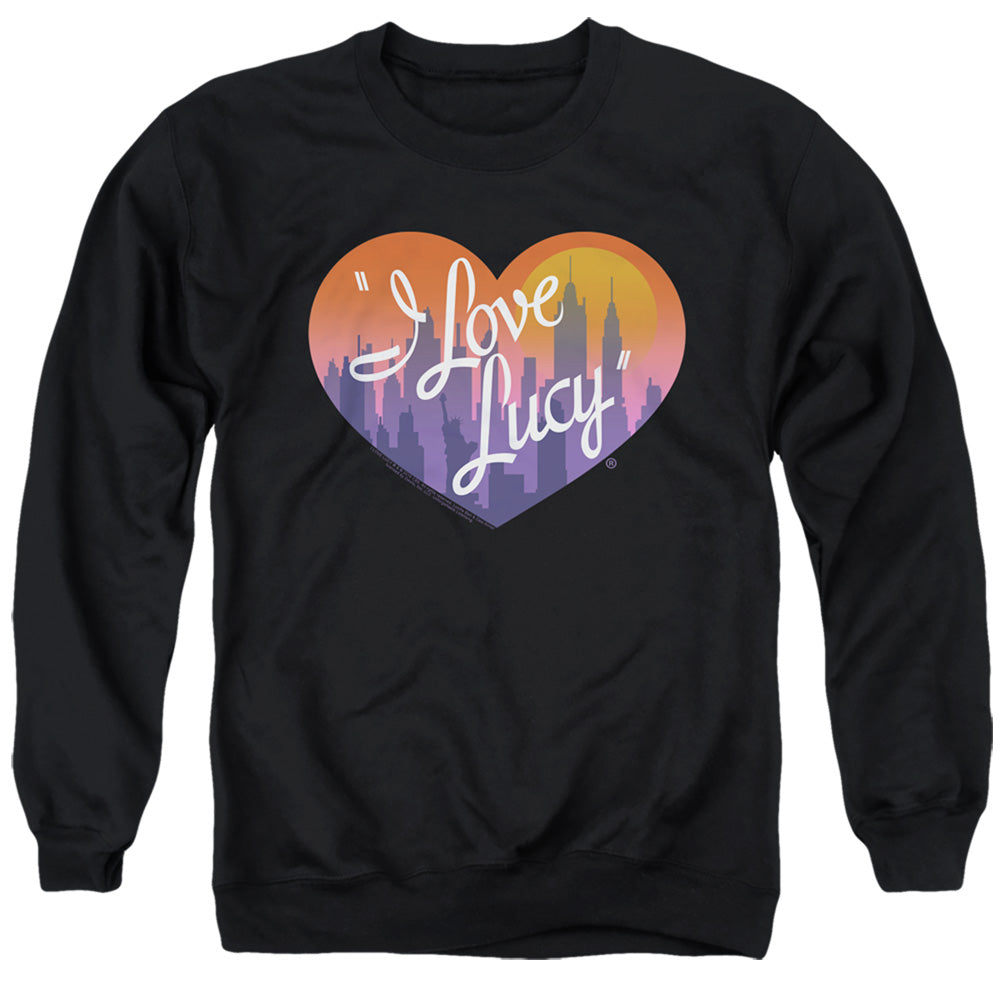 I Love Lucy Heart of the City Mens Crewneck Sweatshirt Black
