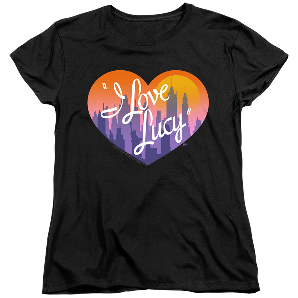I Love Lucy Heart of the City S S Women's Tee Black