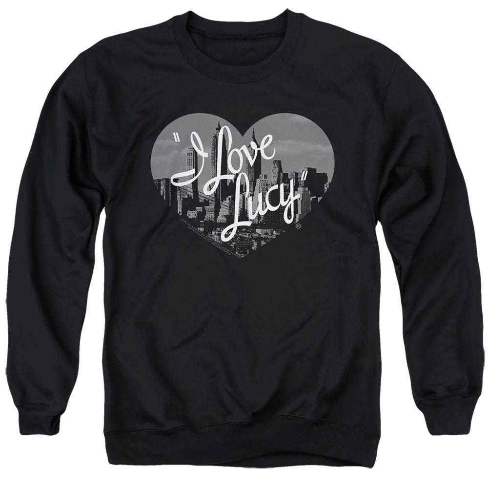 I Love Lucy Nostaic City Mens Crewneck Sweatshirt Black