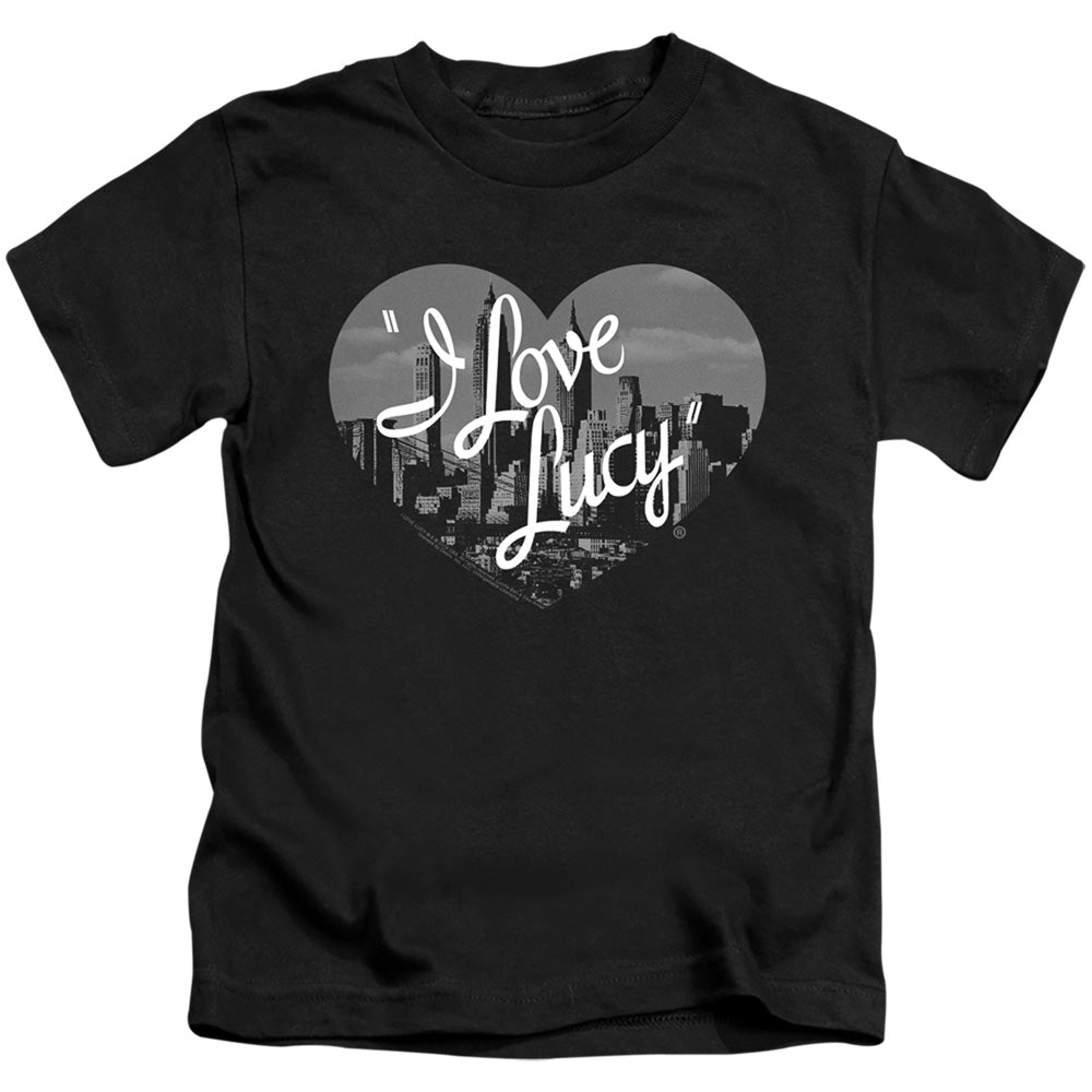 I Love Lucy Nostaic City Juvenile Kids Youth T Shirt Black