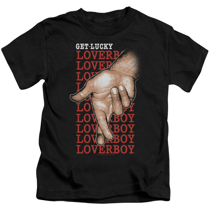 Loverboy Fingers Crossed Juvenile Kids Youth T Shirt Black