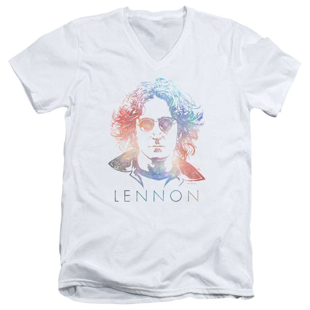 John Lennon Colorful Mens Slim Fit V-neck T Shirt White 