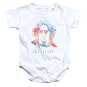 John Lennon Colorful Infant Baby Snapsuit White