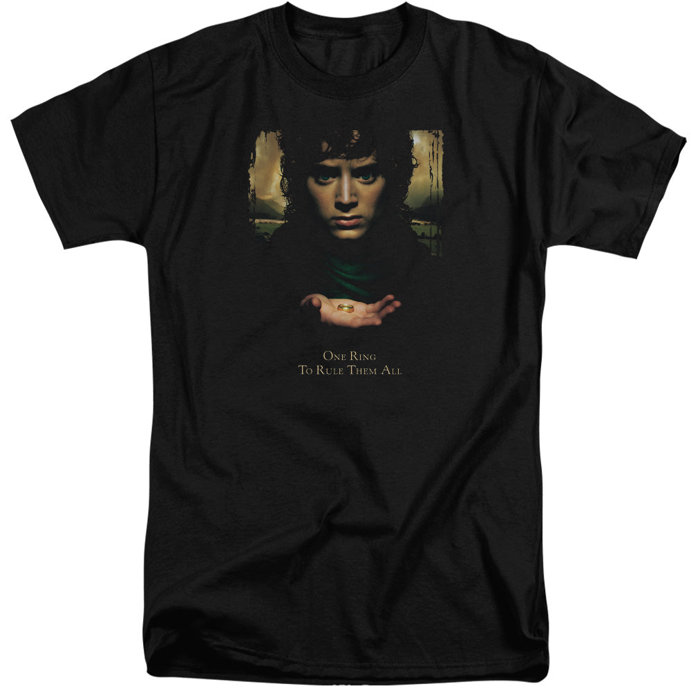 Lord of the Rings Frodo One Ring Mens Tall T Shirt Black Officially Licensed