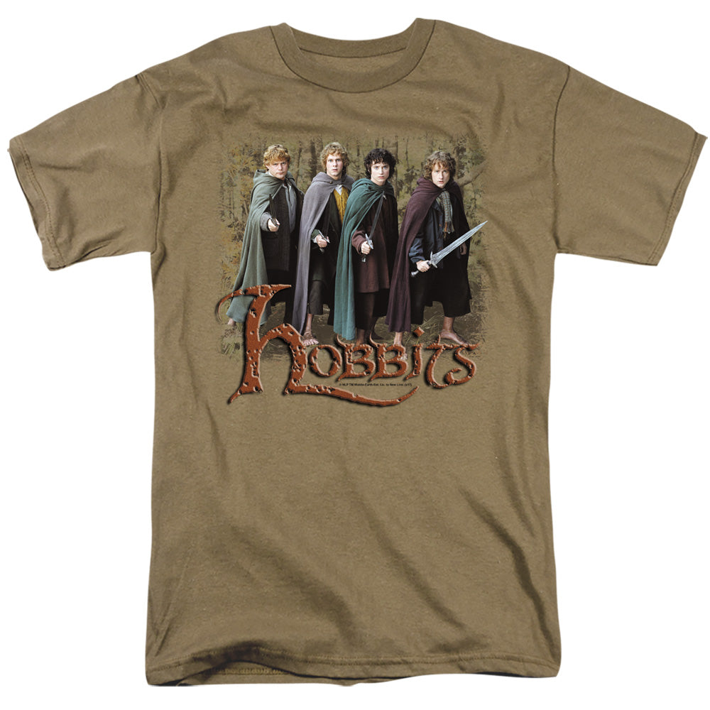 Lord of the Rings Hobbits Mens T Shirt Safari Green Officially Licensed
