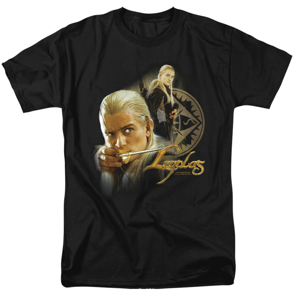 Lord of the Rings Legolas Mens T Shirt Black Officially Licensed