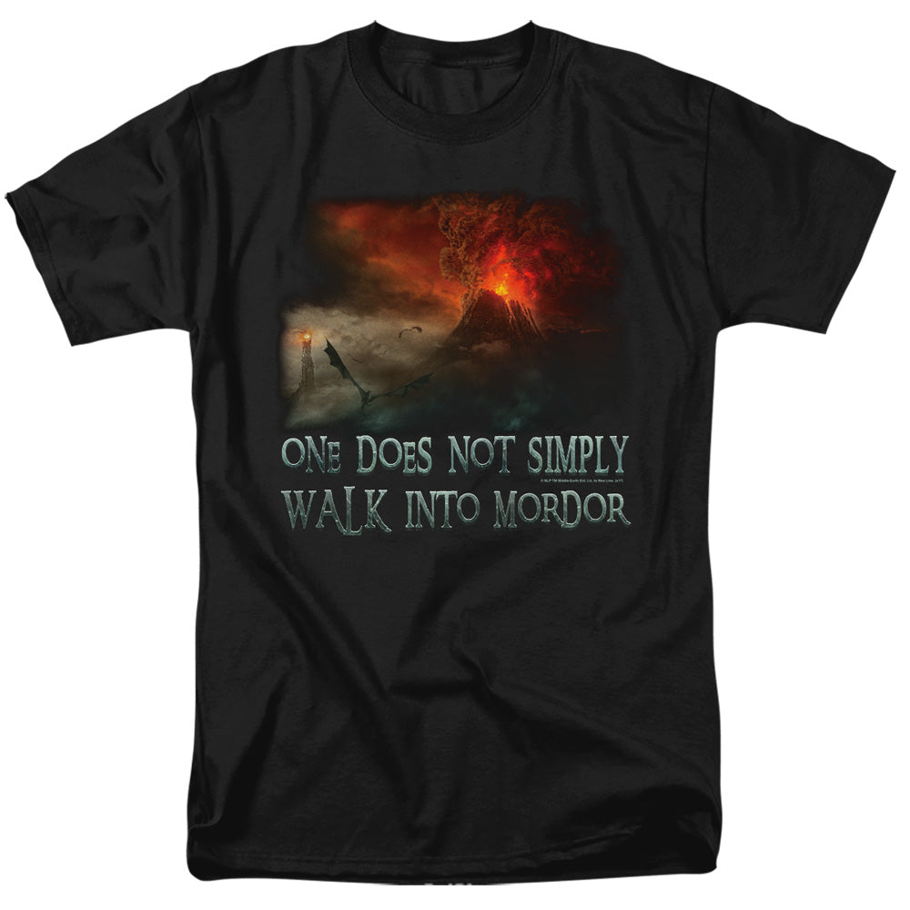 Lord of the Rings Walk In Mordor Mens T Shirt Black Officially Licensed