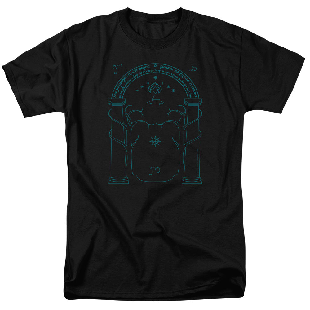 Lord Of The Rings Doors Of Durin Mens T Shirt Black Officially Licensed