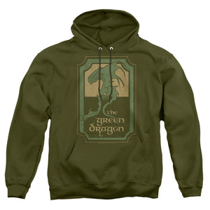 Lord Of The Rings Green Dragon Tavern Mens Hoodie Military Green