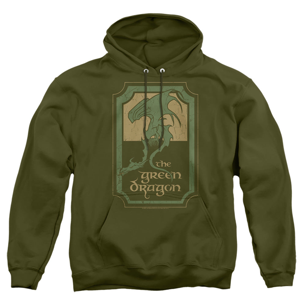 Lord Of The Rings Green Dragon Tavern Mens Hoodie Military Green