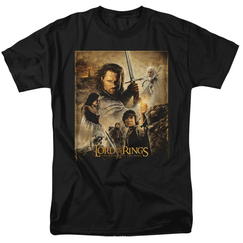 Lord of the Rings Rotk Poster Mens T Shirt Black Officially Licensed