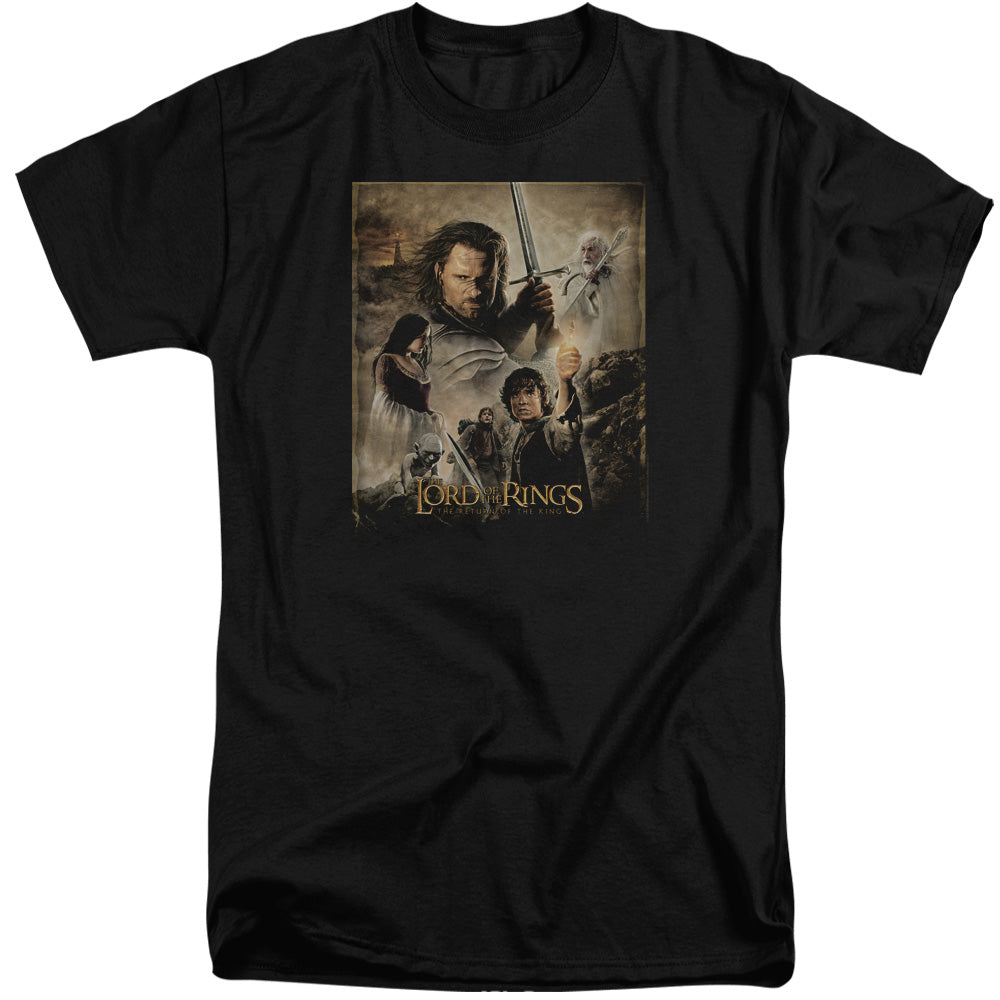 Lord of the Rings Rotk Poster Mens Tall T Shirt Black Officially Licensed