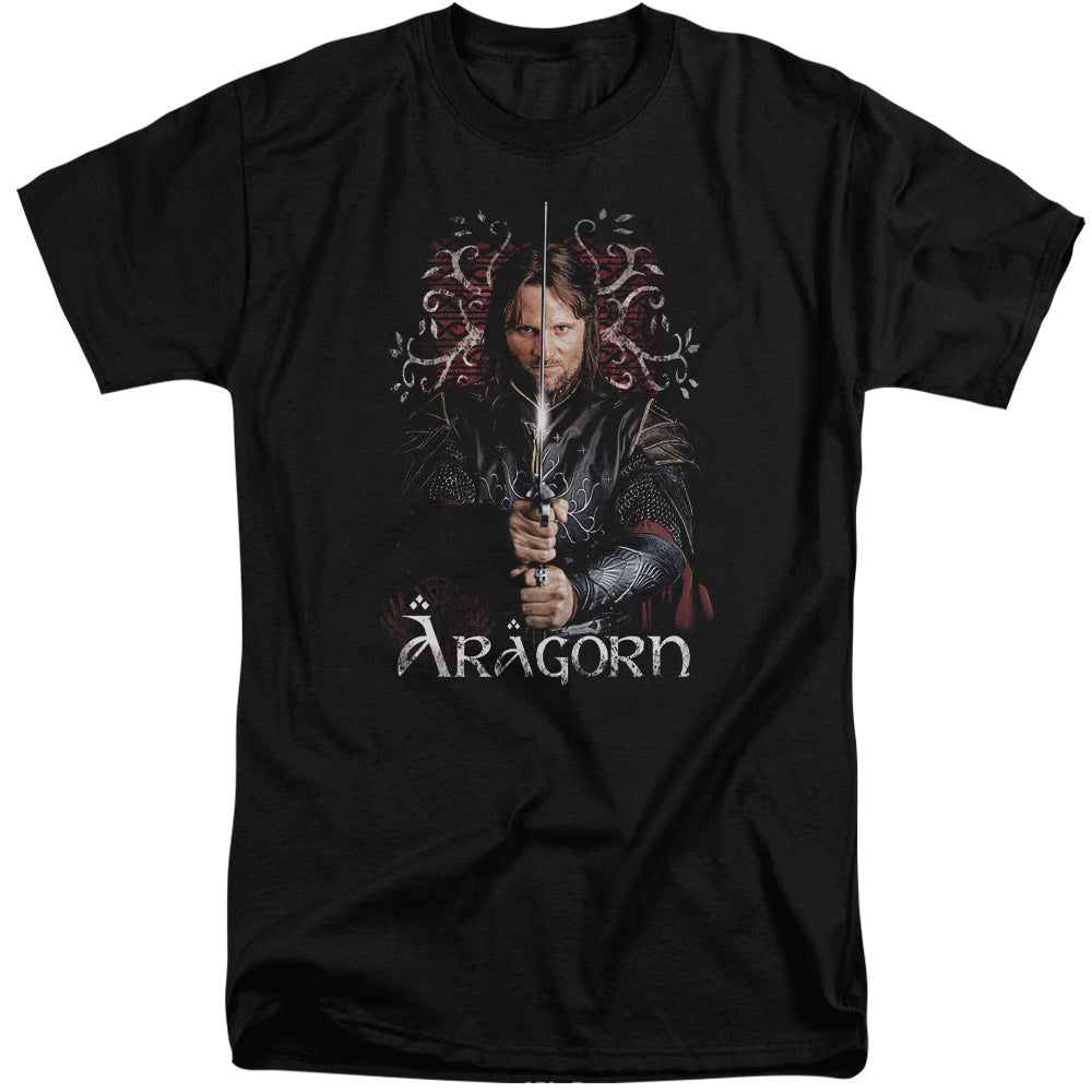 Lord of the Rings Aragorn Mens Tall T Shirt Black Officially Licensed
