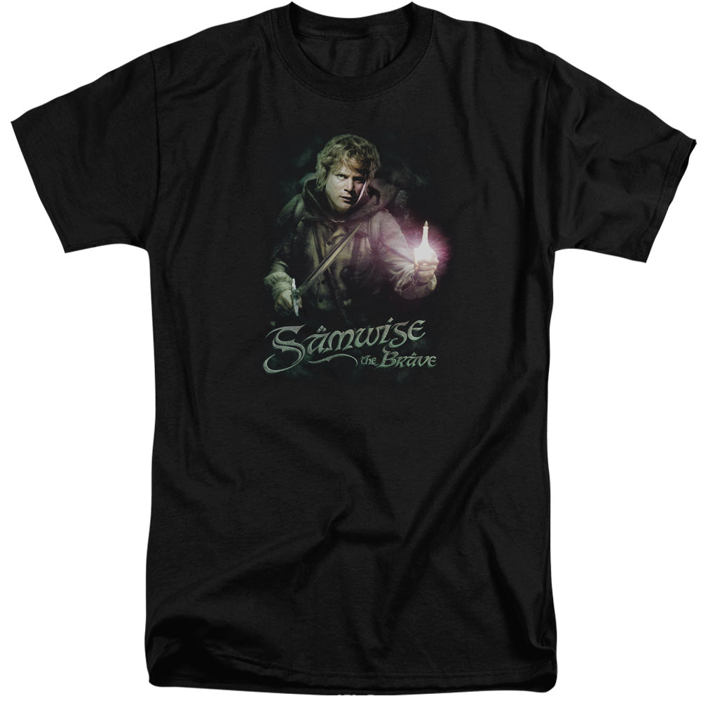 Lord of the Rings Samwise The Brave Mens Tall T Shirt Black Officially Licensed