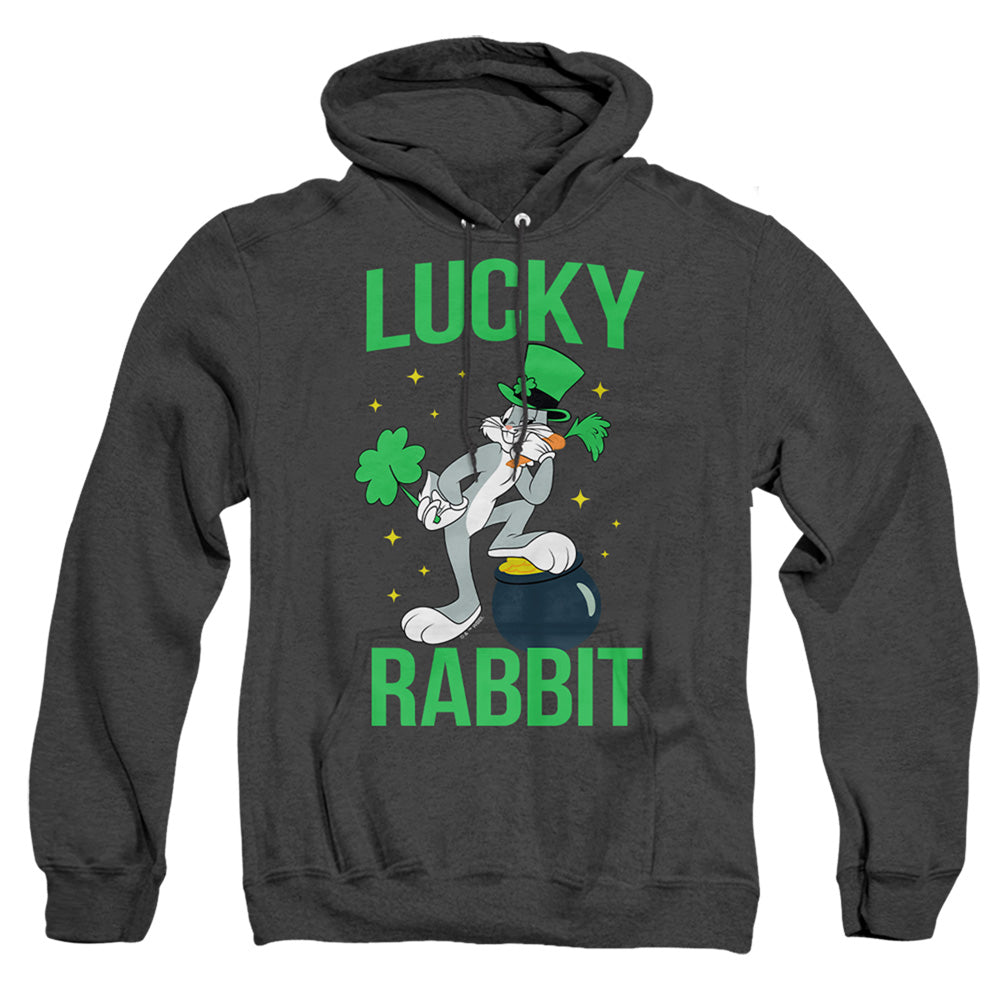 Looney Tunes Bugs Bunny St. Patrick'S Lucky Rabbit Mens Heather Hoodie Black Officially Licensed