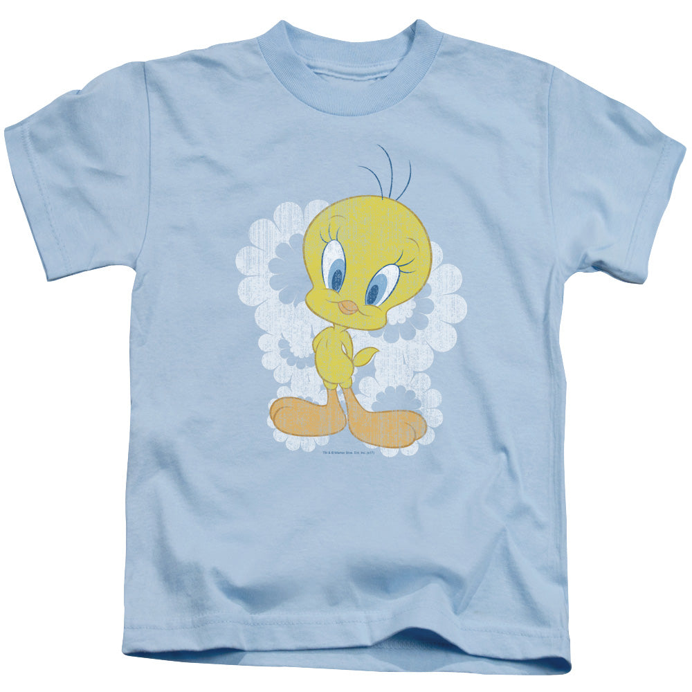 Looney Tunes Retro Tweety Juvenile Kids Youth T Shirt Light Blue