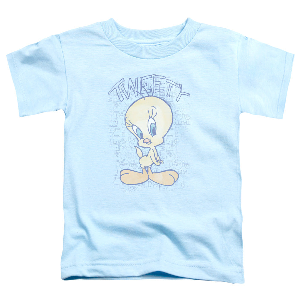 Looney Tunes Tweety Fade Toddler Kids Youth T Shirt Light Blue