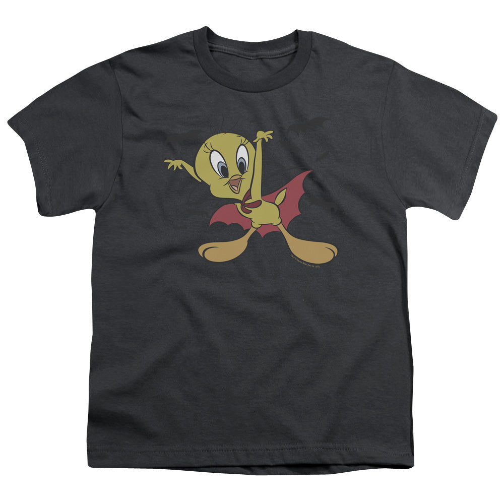 Looney Tunes Vampire Tweety Kids Youth T Shirt Charcoal