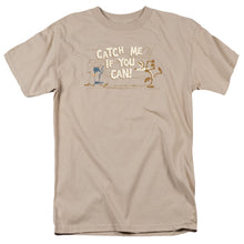 Load image into Gallery viewer, Looney Tunes Catch Me Mens T Shirt Sand