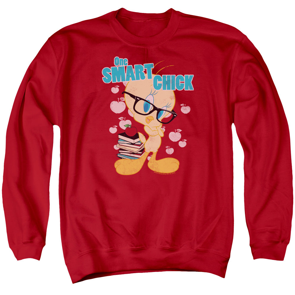 Looney Tunes One Art Chick Mens Crewneck Sweatshirt Red