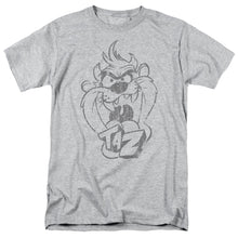 Load image into Gallery viewer, Looney Tunes Faded Taz Mens T Shirt Athletic Heather