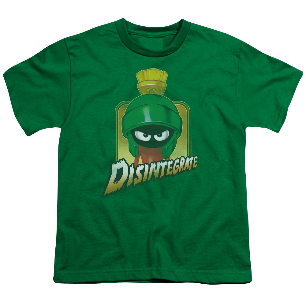 Looney Tunes Disintegrate Kids Youth T Shirt Kelly Green