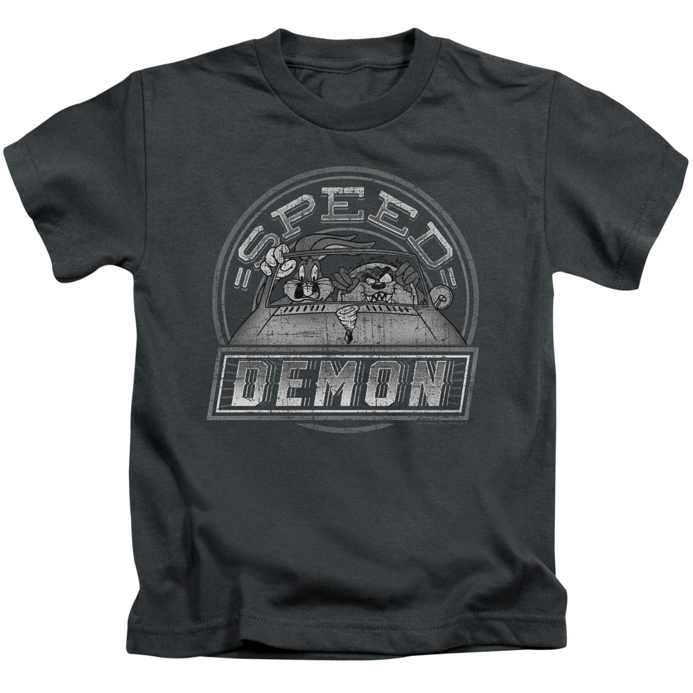 Looney Tunes Speed Demon Juvenile Kids Youth T Shirt Charcoal