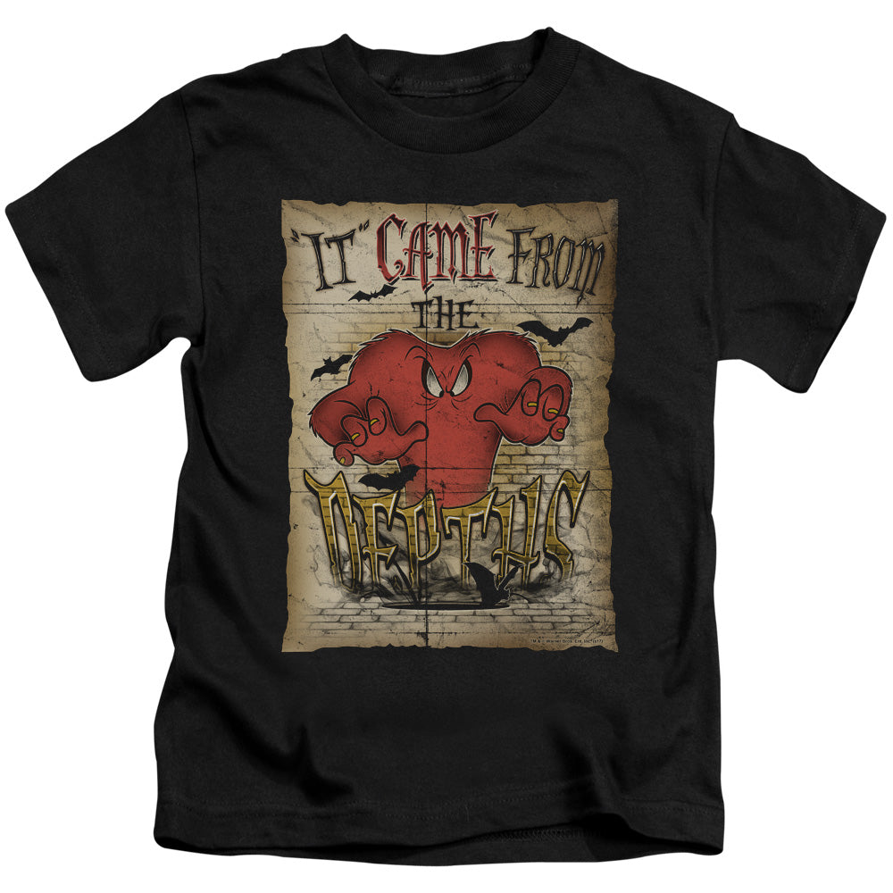 Looney Tunes the Depths Juvenile Kids Youth T Shirt Black