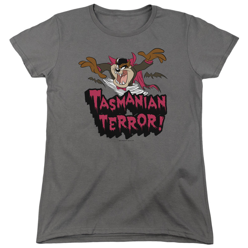 Looney Tunes Taz Terror Womens T Shirt Charcoal