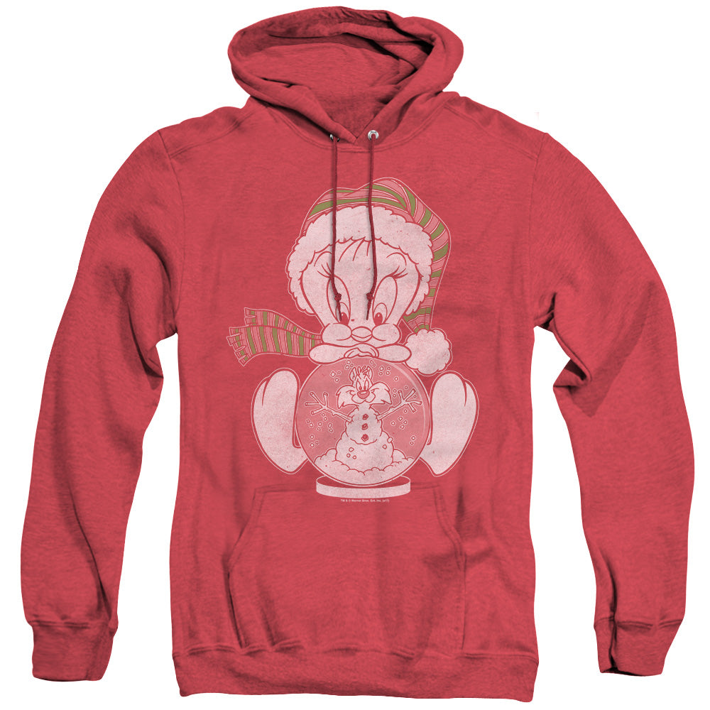 Looney Tunes Tweey Globe Heather Mens Hoodie Red