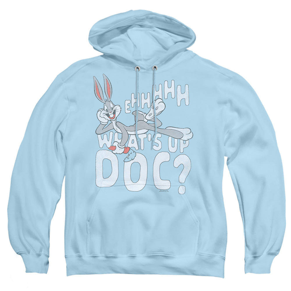 Looney Tunes Whats Up Mens Hoodie Light Blue Officially Licensed