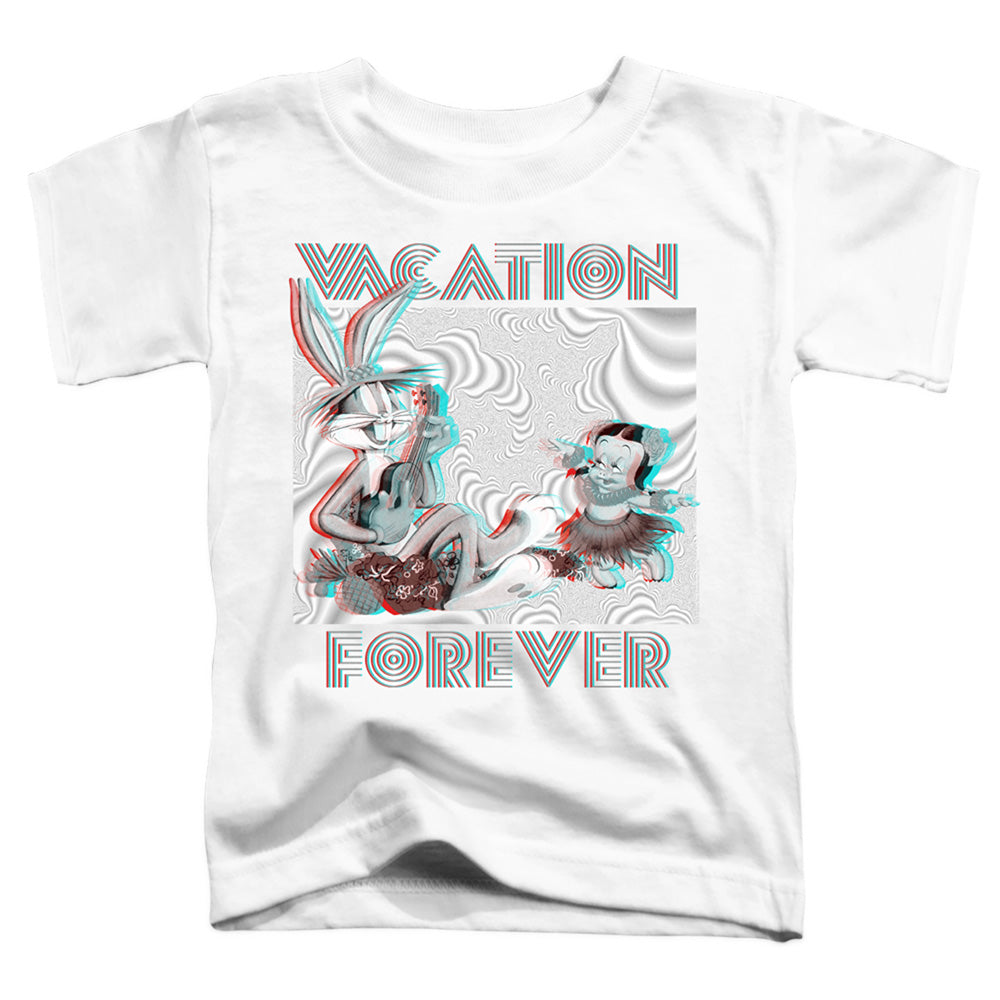 Looney Tunes Vacation Forever Toddler Kids Youth T Shirt White