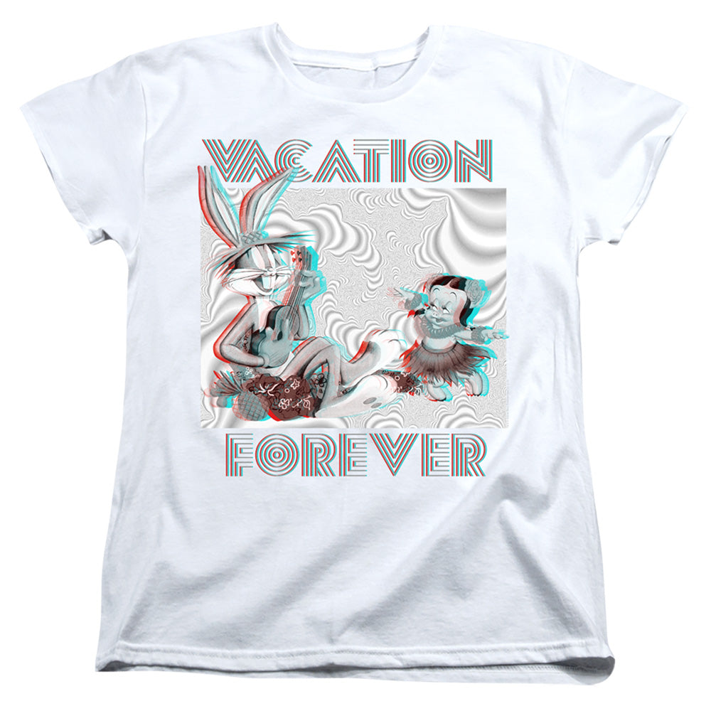 Looney Tunes Vacation Forever Womens T Shirt White