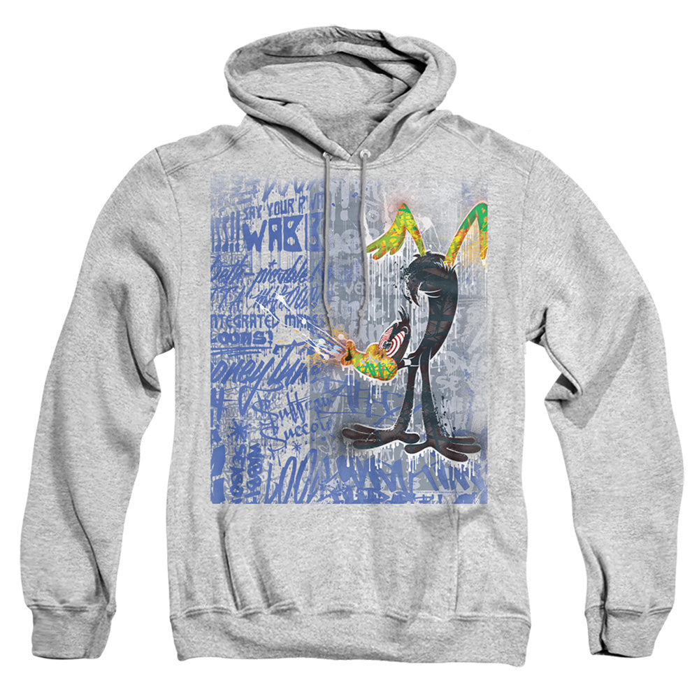 Looney Tunes Graffiti Duck Mens Hoodie Athletic Heather Officially Licensed