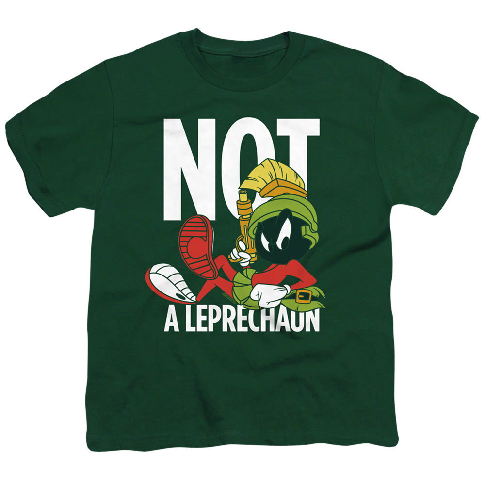 Looney Tunes Not a Leprechaun Kids Youth T Shirt Hunter Green