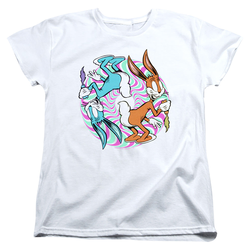 Looney Tunes Wacky Wabbit Womens T Shirt White