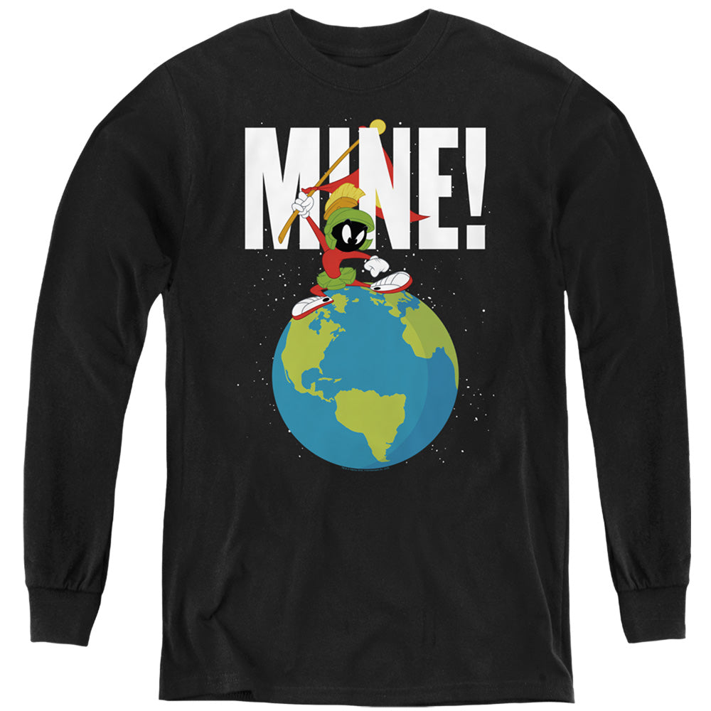 Looney Tunes Mine Long Sleeve Kids Youth T Shirt Black