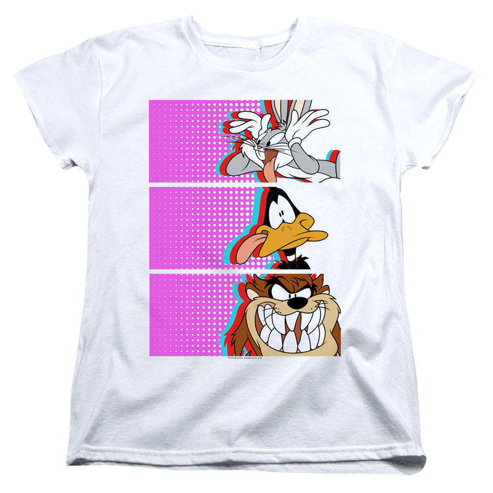 Looney Tunes Tiles Womens T Shirt White
