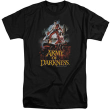 Load image into Gallery viewer, Army Of Darkness Bloody Poster Mens Tall T Shirt Black