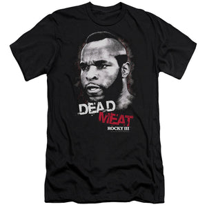 Rocky III Dead Meat Slim Fit Mens T Shirt Black