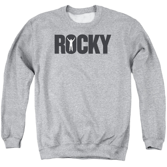 Rocky Logo Mens Crewneck Sweatshirt Athletic Heather