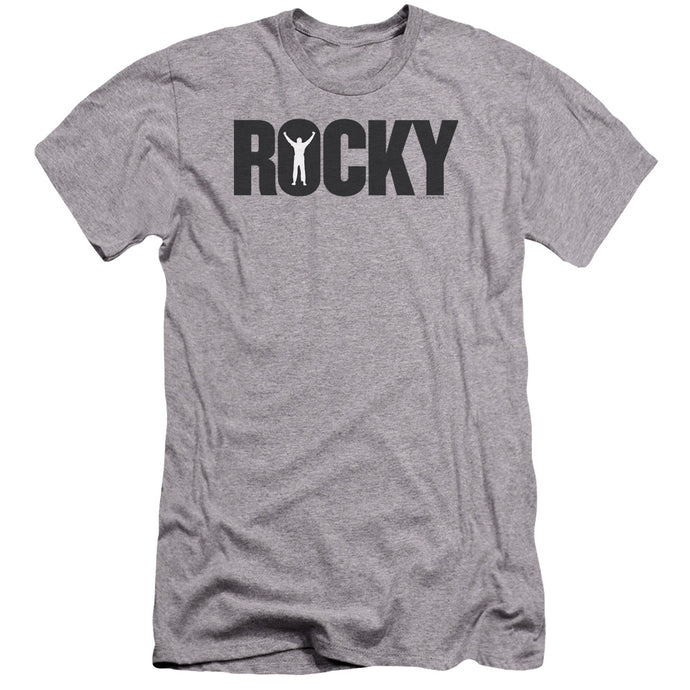 Rocky Logo Premium Bella Canvas Slim Fit Mens T Shirt Athletic Heather