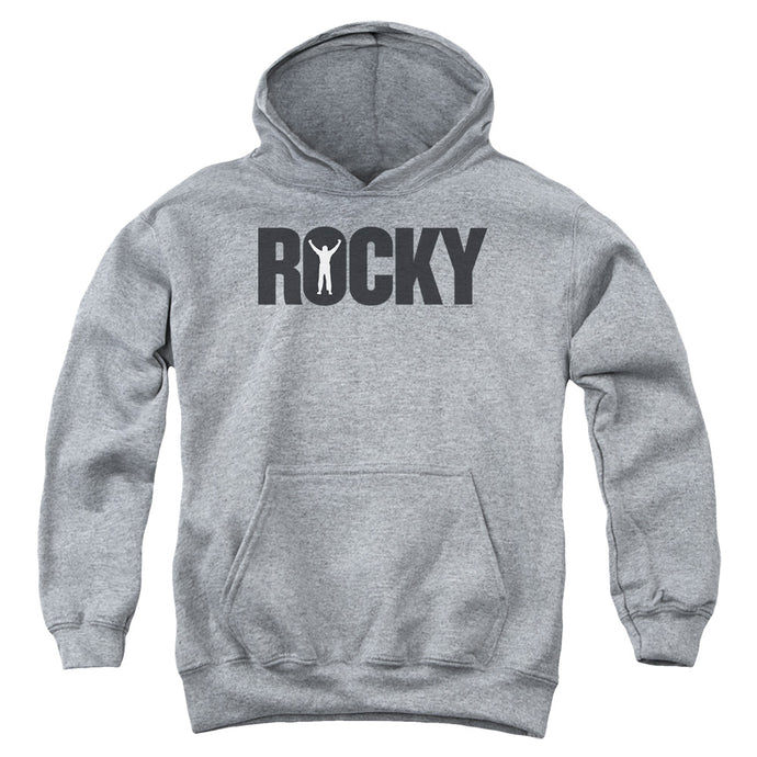 Rocky Logo Kids Youth Hoodie Athletic Heather