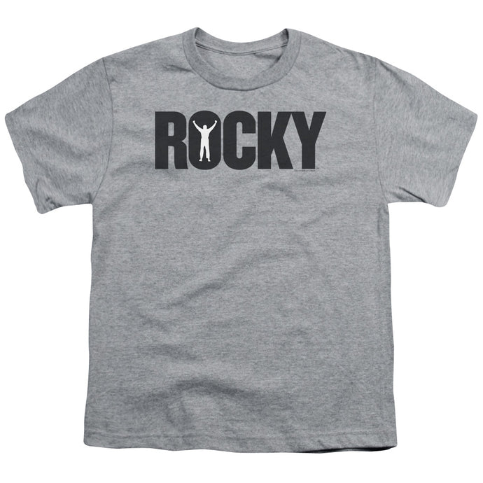 Rocky Logo Kids Youth T Shirt Athletic Heather