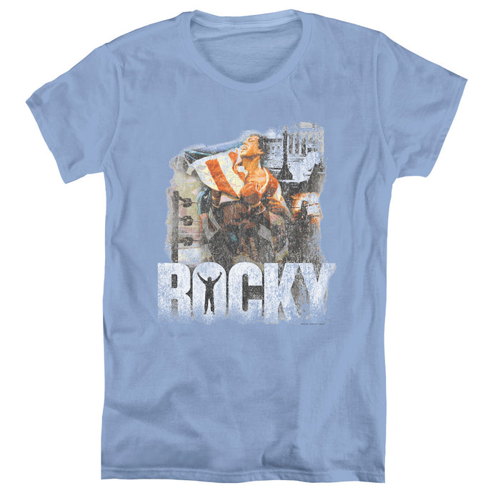 Rocky The Champion Womens T Shirt Carolina Blue