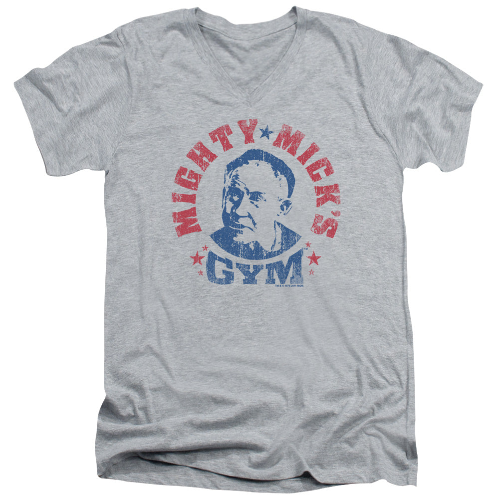 Rocky Mighty Micks Gym Mens Slim Fit V-Neck T Shirt Athletic Heather