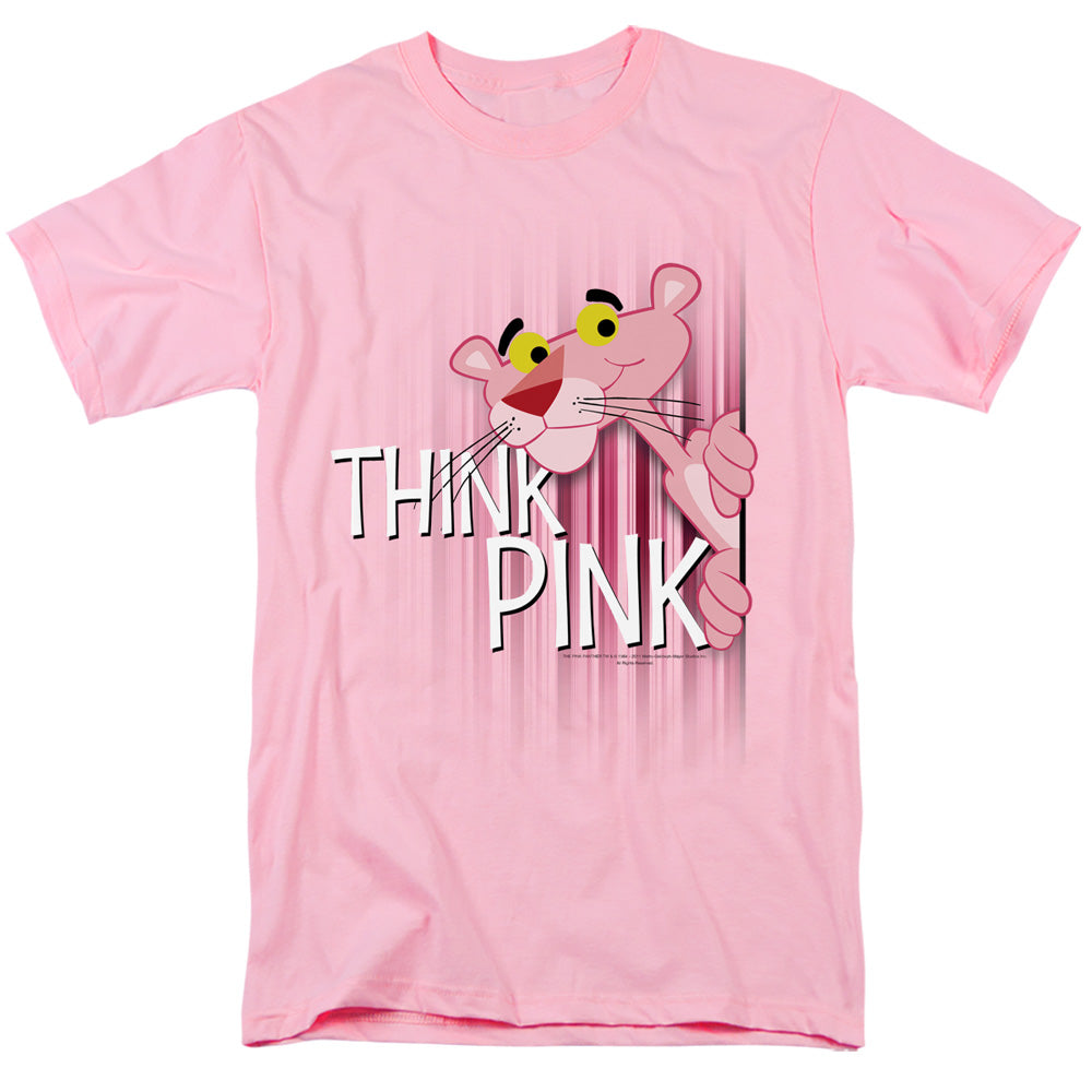 Pink Panther Think Pink Mens T Shirt Pink